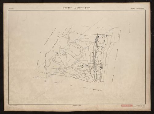 Tableau d'assemblage (TA). Plan établi pour 1955.