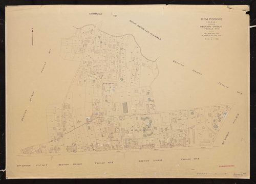 Section unique 2e feuille. Plan révisé pour 1935. 2e édition à jour pour 1975.