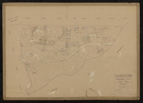 Section unique (ancienne section A de la commune de Grézieu-la-Varenne) : 6e feuille (partie de l'ancienne 2e feuille). Plan révisé pour 1935. Réédité pour 1975.