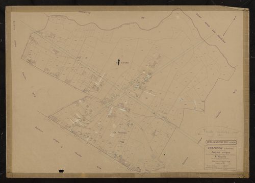 Section unique (ancienne section A de la commune de Grézieu-la-Varenne) : 3e feuille (partie de l'ancienne 1ère feuille). Plan révisé pour 1935. Réédité pour 1961.