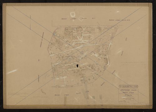 Section unique (ancienne section A de la commune de Grézieu-la-Varenne) : 7e feuille (partie de l'ancienne 3e feuille). Plan révisé pour 1935. Réédité pour 1975.