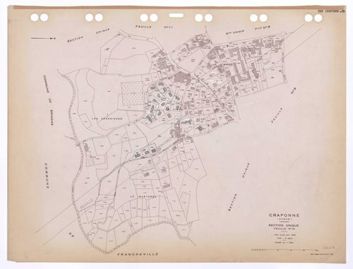 Section unique 10e feuille. Plan révisé pour 1935. 3e édition pour 1979. Plan annulé : remanié pour 1990.