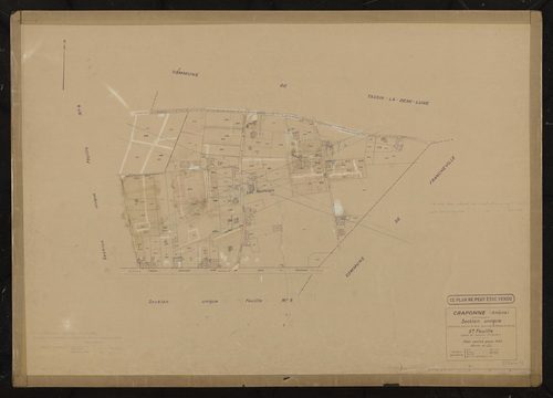 Section unique (ancienne section A de la commune de Grézieu-la-Varenne) : 5e feuille (partie de l'ancienne 2e feuille). Plan révisé pour 1935. Réédité pour 1975.