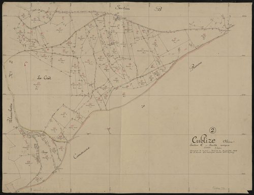 Section C feuille unique. Levé effectué du 10 juin au 20 juillet 1945 : planche n°2.