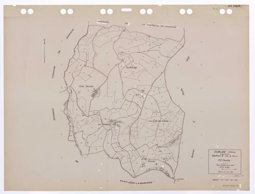 Section E dite de Vienne 1ère feuille. Plan révisé pour 1947. Edition à jour pour 1985.