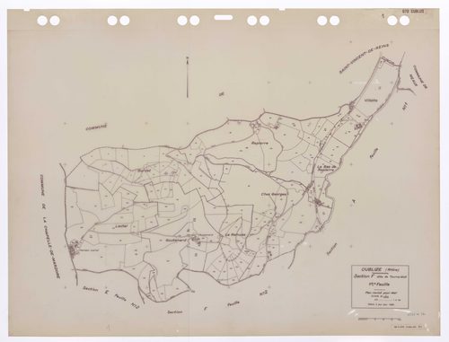 Section F dite de Tourne-Midi 1ère feuille. Plan révisé pour 1947. Edition à jour pour 1985.