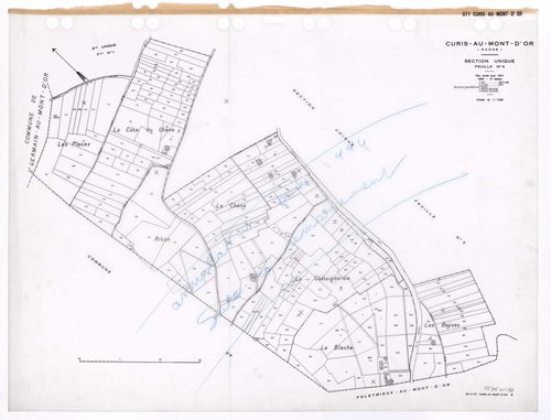 Section unique feuille 4. Plan révisé pour 1931. 2 édition 1980. Plan annulé pour 1994 pour remaniement.