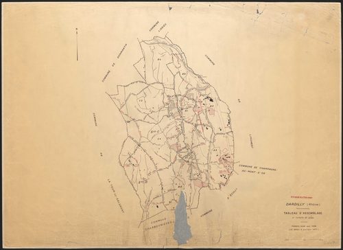 Tableau d'assemblage (TA). Cadastre révisé pour 1936. 2e édition à jour pour 1977.