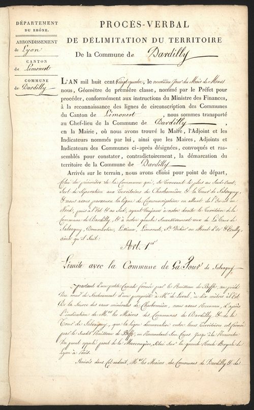 Dardilly, 9 mars 1824.