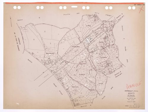 Section C 3e feuille. Plan révisé pour 1936. 3e édition pour 1980. Plan annulé : feuille remaniée pour 1985.