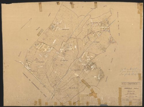 Section A 2e feuille (partie de l'ancienne 1ère feuille). Plan révisé pour 1936.