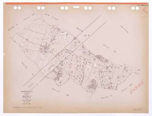 Section C 1ère feuille. Plan révisé pour 1936. 3e édition pour 1980. Plan annulé : feuille remaniée pour 1985.