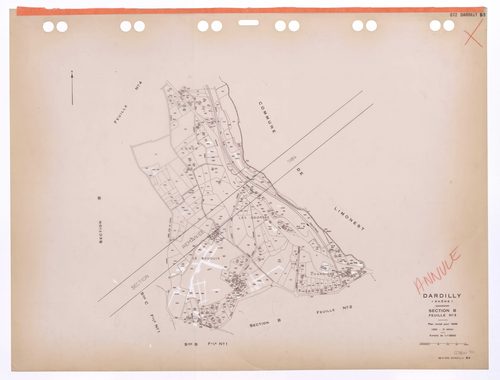 Section B 3e feuille. Plan révisé pour 1936. 3e édition pour 1980. Plan annulé : feuille remaniée pour 1984.
