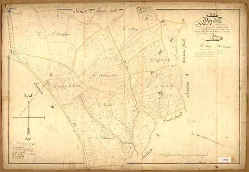 Section C dite du Clair et de la Crépillère, feuille n°2 (parcelles 687-1106).