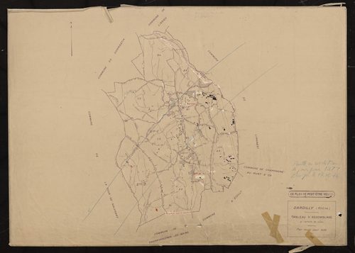 Tableau d'assemblage (TA). Cadastre révisé pour 1936.