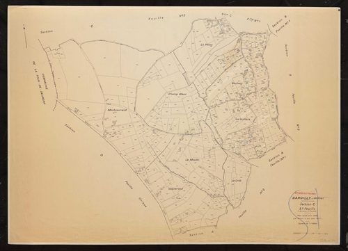 Section C 3e feuille. Plan révisé pour 1936. 2e édition à jour pour 1977.