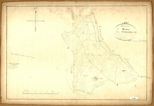 Section B dite de Parsonge et du Bouquis, feuille n°1 (parcelles 513-722).