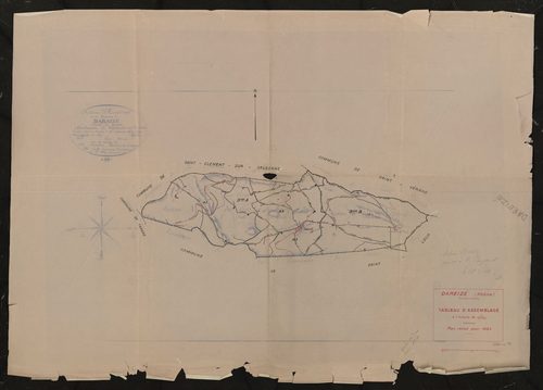 Tableau d'assemblage (TA). Plan révisé pour 1934.