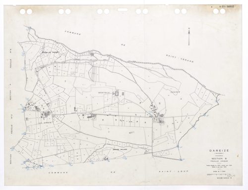 Section B feuille unique. Feuille dressée en 1819, révisée pour 1934. Edition à jour pour 1984.