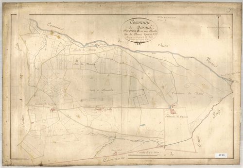 Section B dite Chanzé, feuille unique (parcelles 1-235).