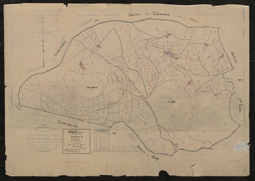 Section A 1ère feuille (ancienne 1ère feuille). Plan révisé pour 1934.