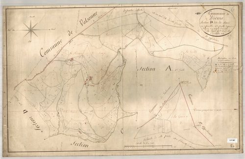 Section D dite du Souzi, feuille n°1 (parcelles 1-166).