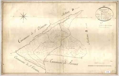 Section B dite de Brost, feuille n°2 (parcelles 262-383).