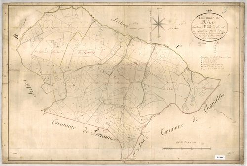 Section B dite de Brost, feuille n°1 (parcelles 1-261bis).