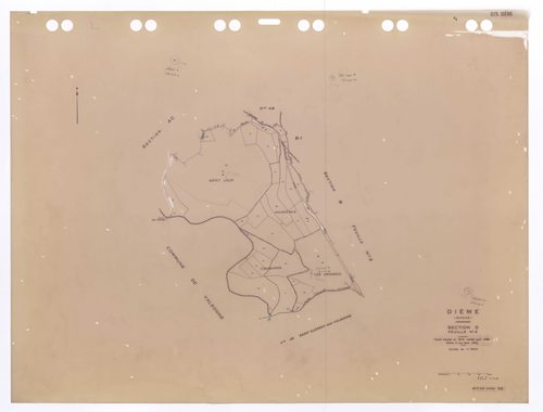 Section D feuille n°2. Feuille dressée en 1818, révisée pour 1969. Edition à jour pour 1984.