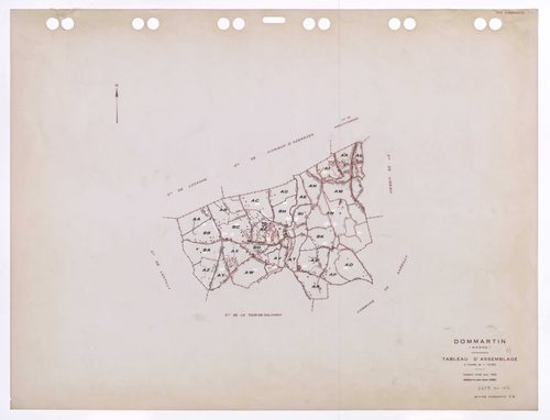 Tableau d'assemblage (TA). Cadastre révisé pour 1932. Edition à jour pour 1985.