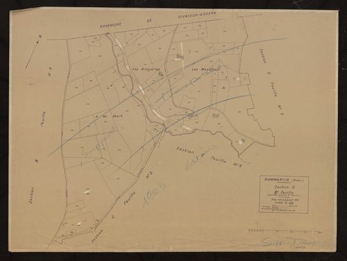 Section C 8e feuille (partie de l'ancienne 2e feuille). Plan révisé pour 1932.