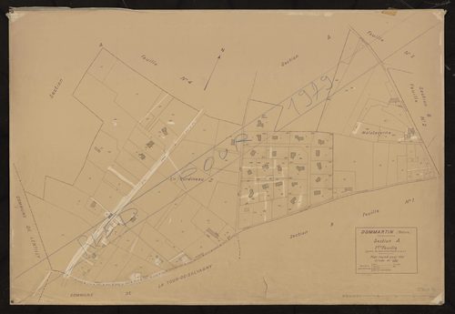 Section A 1ère feuille (partie de l'ancienne feuille unique). Plan révisé pour 1932.