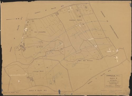 Section B 4e feuille (partie de l'ancienne feuille unique). Plan révisé pour 1932. Réédité pour 1983.