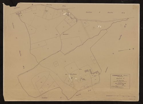Section C 5e feuille (partie de l'ancienne 1ère feuille). Plan révisé pour 1932.