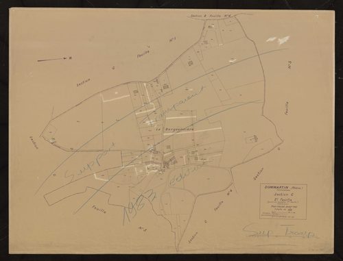 Section C 2e feuille (partie de l'ancienne 1ère feuille). Plan révisé pour 1932.