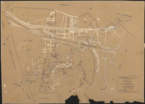Section C 7e feuille (partie de l'ancienne 2e feuille). Plan révisé pour 1932. Réédité pour 1979.