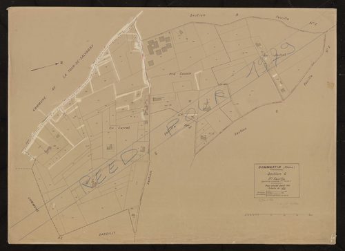 Section C 1ère feuille (partie de l'ancienne 1ère feuille). Plan révisé pour 1932. Réédité pour 1979.