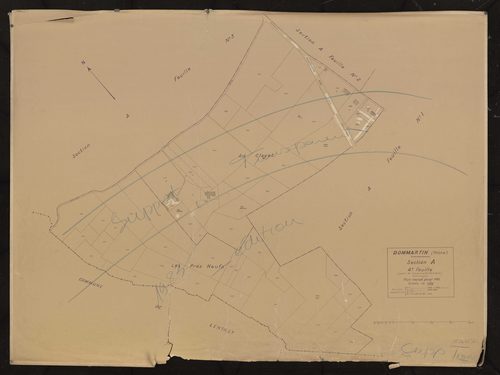 Section A 4e feuille (partie de l'ancienne feuille unique). Plan révisé pour 1932.