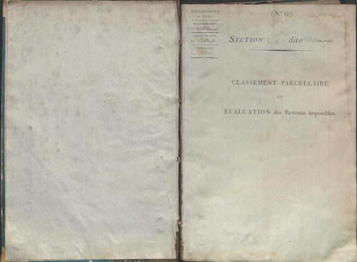 État de sections et matrice de rôle de la contribution foncière.