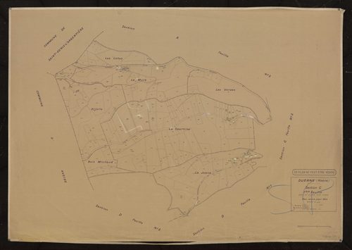 Section C feuille n°1 (partie de l'ancienne feuille unique). Plan révisé pour 1934.