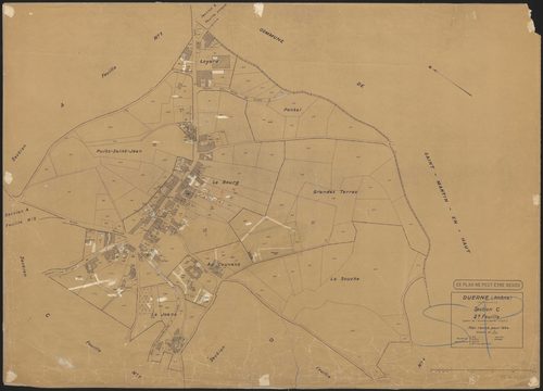 Section C feuille n°2 (partie de l'ancienne feuille unique). Plan révisé pour 1934.