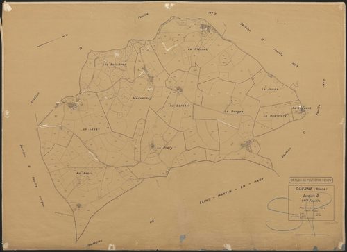 Section D feuille n°1. Plan révisé pour 1934.