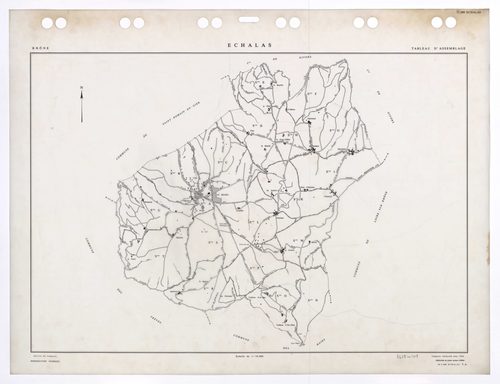 Tableau d'assemblage (TA). Cadastre renouvelé pour 1954. Edition à jour pour 1986.