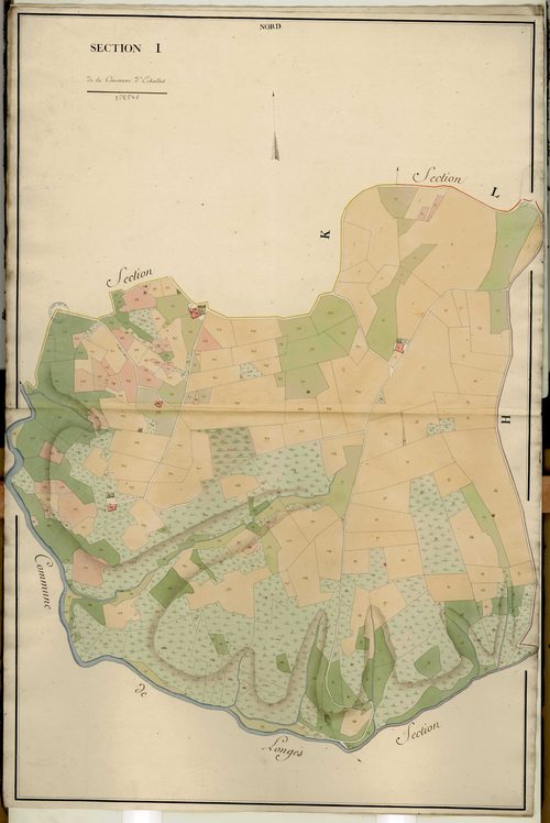Section I, feuille unique (parcelles 1-314).