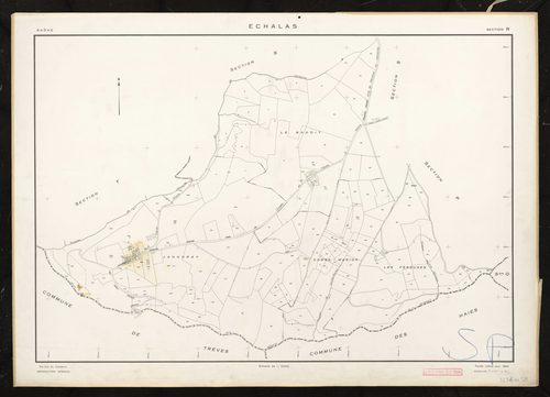 Section R feuille unique. Feuille refaite pour 1954.
