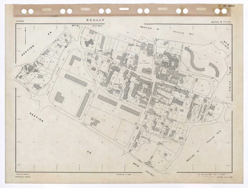 Section D feuille n°2. Plan établi pour 1953. 3e édition pour 1979.
