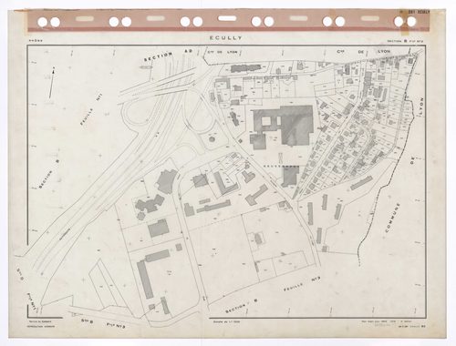 Section B feuille n°2. Plan établi pour 1953. 3e édition pour 1979.
