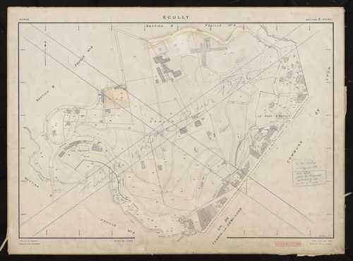 Section C feuille n°1. Plan établi pour 1953. Réédité pour 1976.
