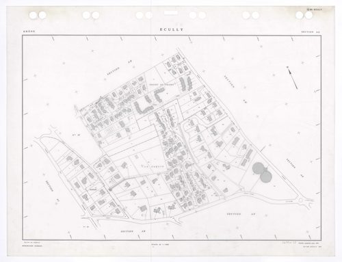 Section AO. Feuille remaniée pour 1991.