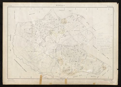 Section F feuille n°1. Plan renouvelé pour 1953. 2e édition à jour pour 1971. Rééditée pour 1977.